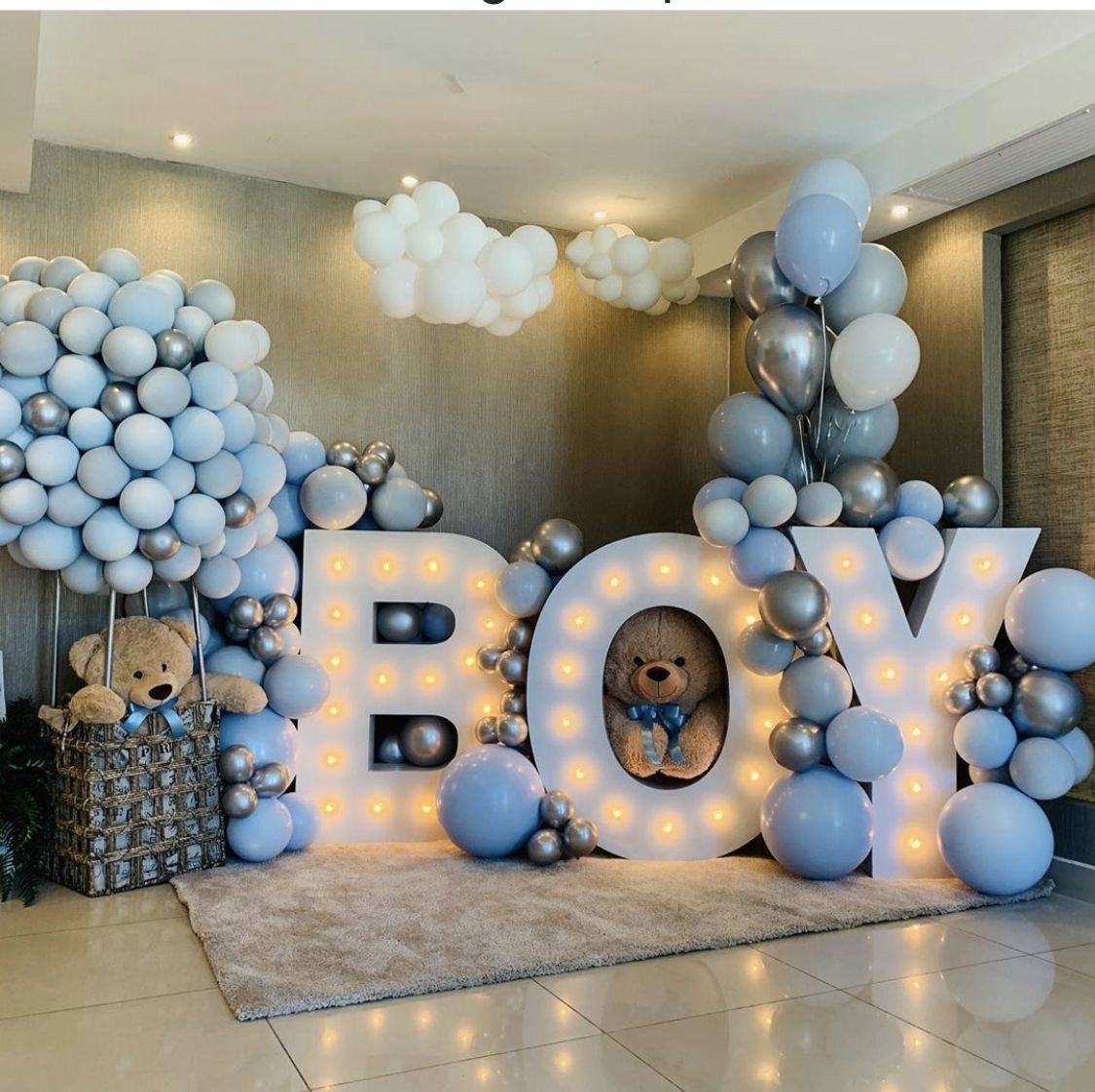 Elegant birthday event decoration setup