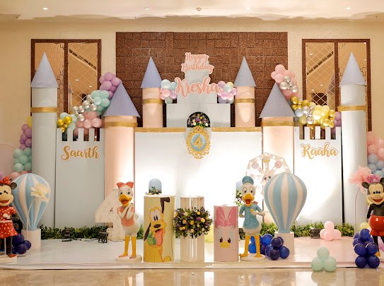 Modern festive venue styling