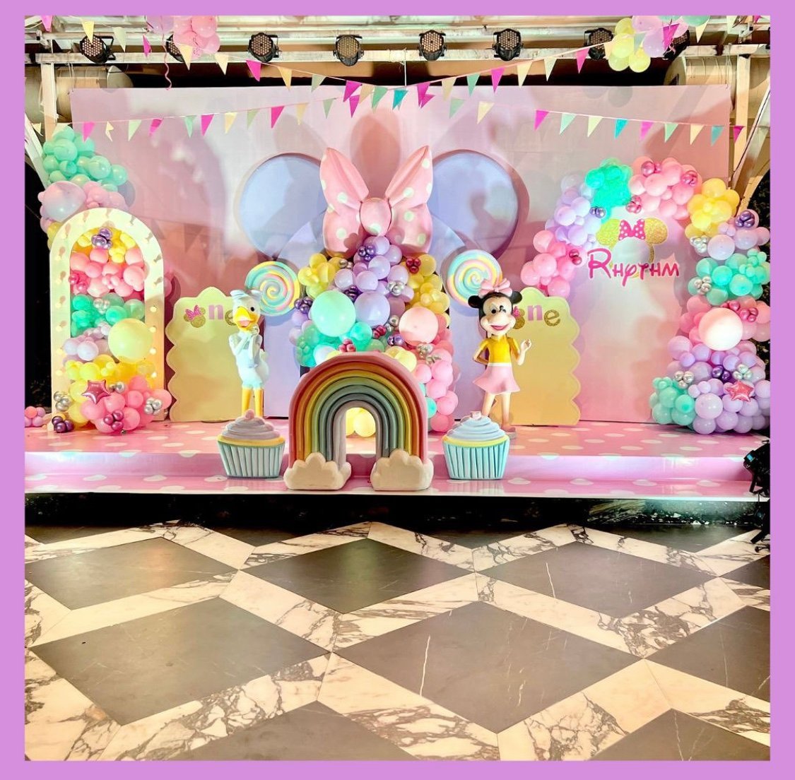 Stylish celebration stage decoration