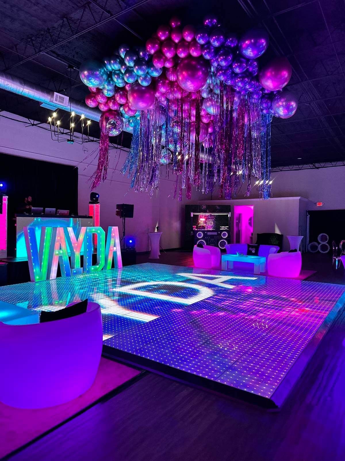 Live DJ music entertainment setup